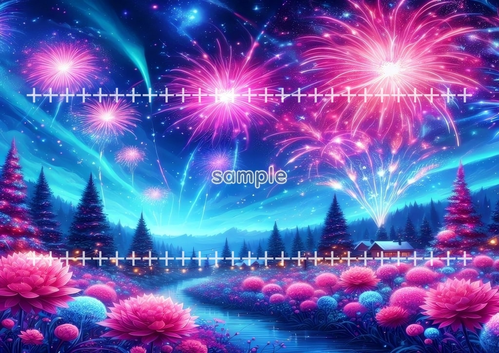 불꽃놀이 01 원본 그림 디지털 아트 저작권 무료 이미지 소재 42P Fireworks_01_019