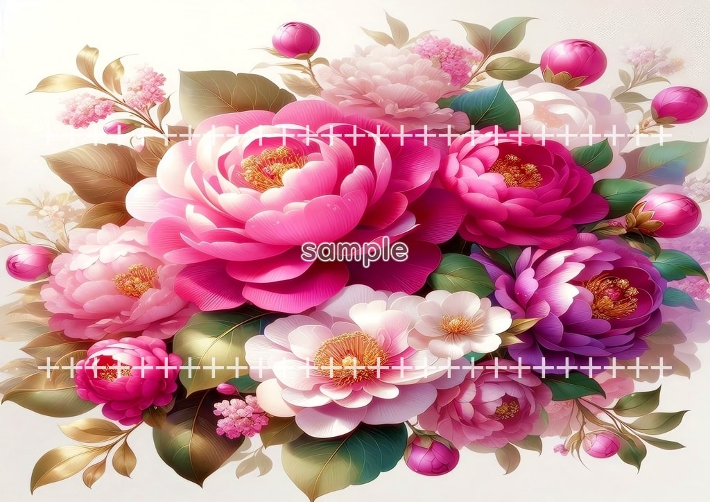 보석 꽃 마젠타 01 원본 그림 디지털 아트 저작권 무료 이미지 소재 50P Flower_magenta_01_18