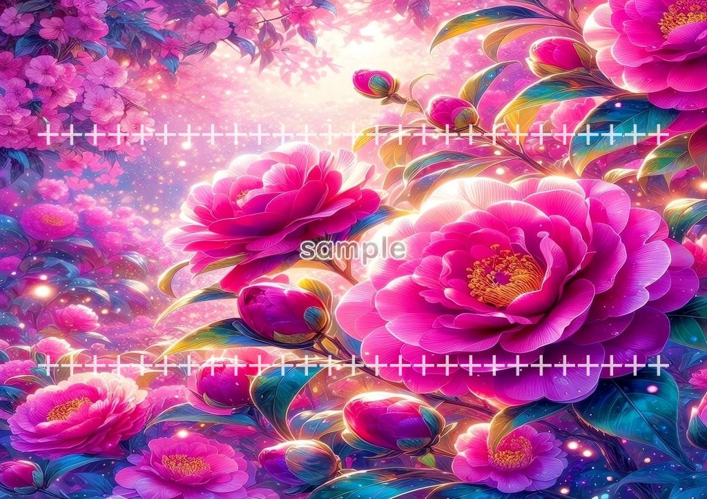 보석 꽃 마젠타 02 원본 그림 디지털 아트 저작권 무료 이미지 소재 50P Flower_magenta_02_33