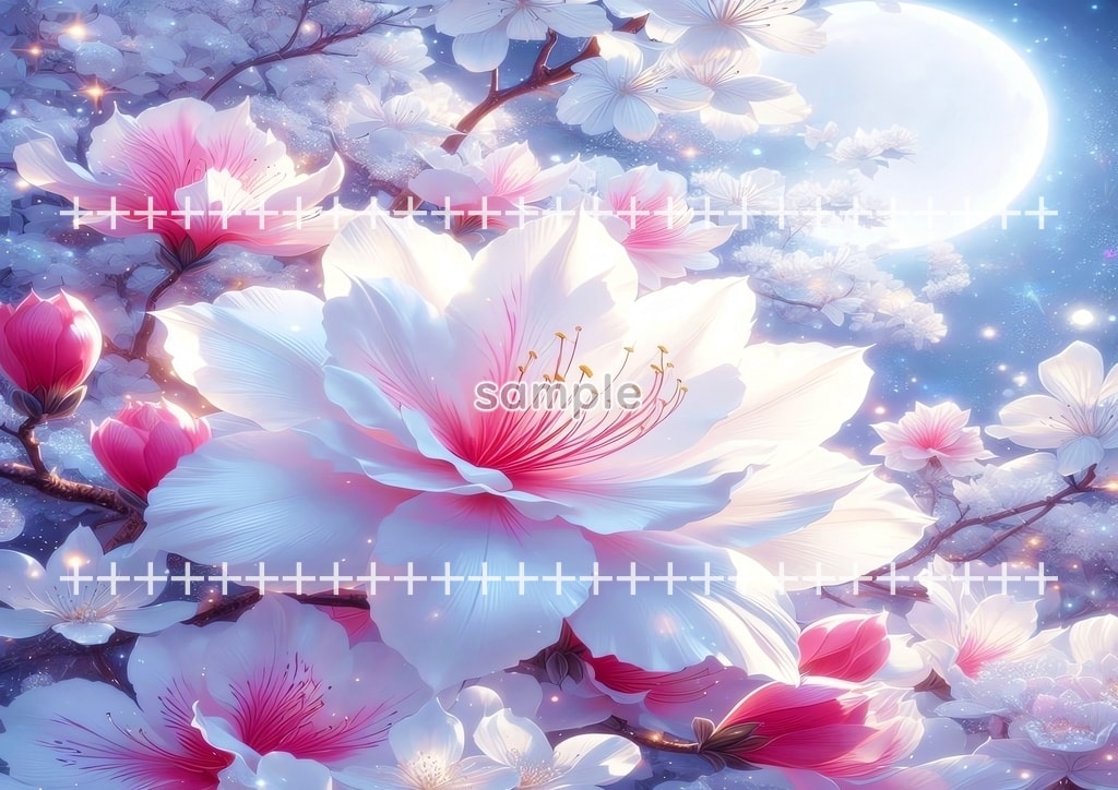 보석 꽃 순백 04 원본 그림 디지털 아트 저작권 무료 이미지 소재 46P Flower_white_04_77