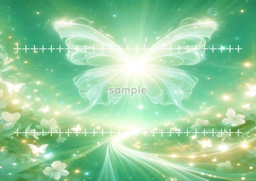 Green healing butterfly Original picture image material copyright free 46P Green_healing_butterfly_01