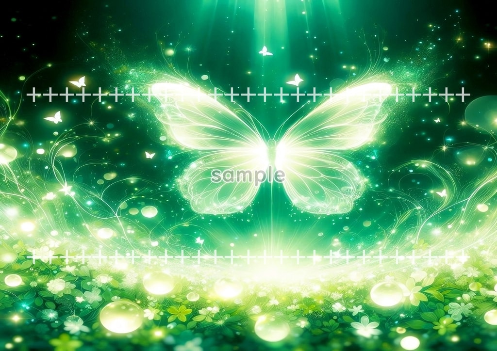 Green healing butterfly Original picture image material copyright free 46P Green_healing_butterfly_06