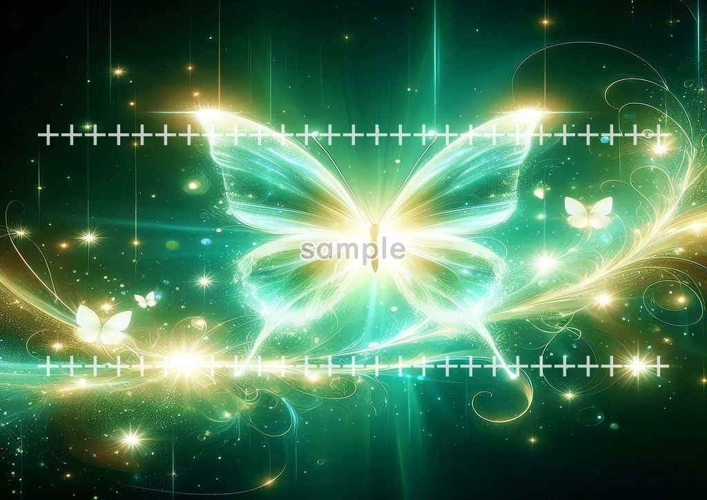 Green healing butterfly Original picture image material copyright free 46P Green_healing_butterfly_13