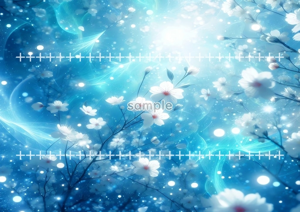 Light sakura blue Original picture image material copyright free 70P Light_sakura_blue_02