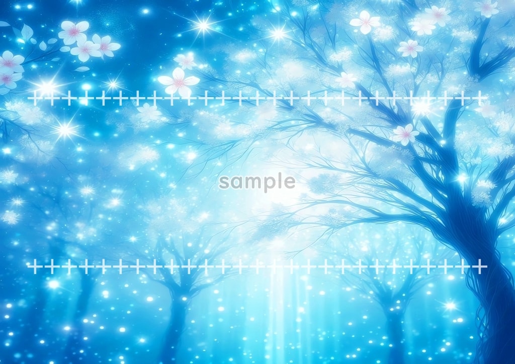 Light sakura blue Original picture image material copyright free 70P Light_sakura_blue_10