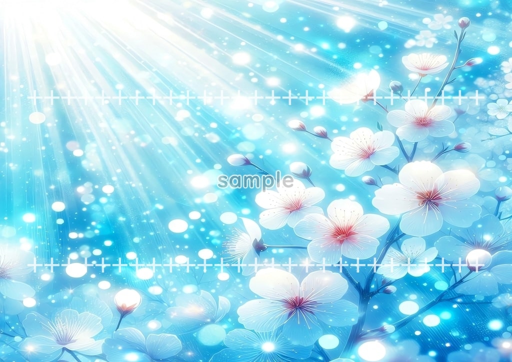 Light sakura blue Original picture image material copyright free 70P Light_sakura_blue_18