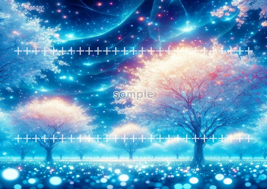 Light sakura blue Original picture image material copyright free 70P Light_sakura_blue_20