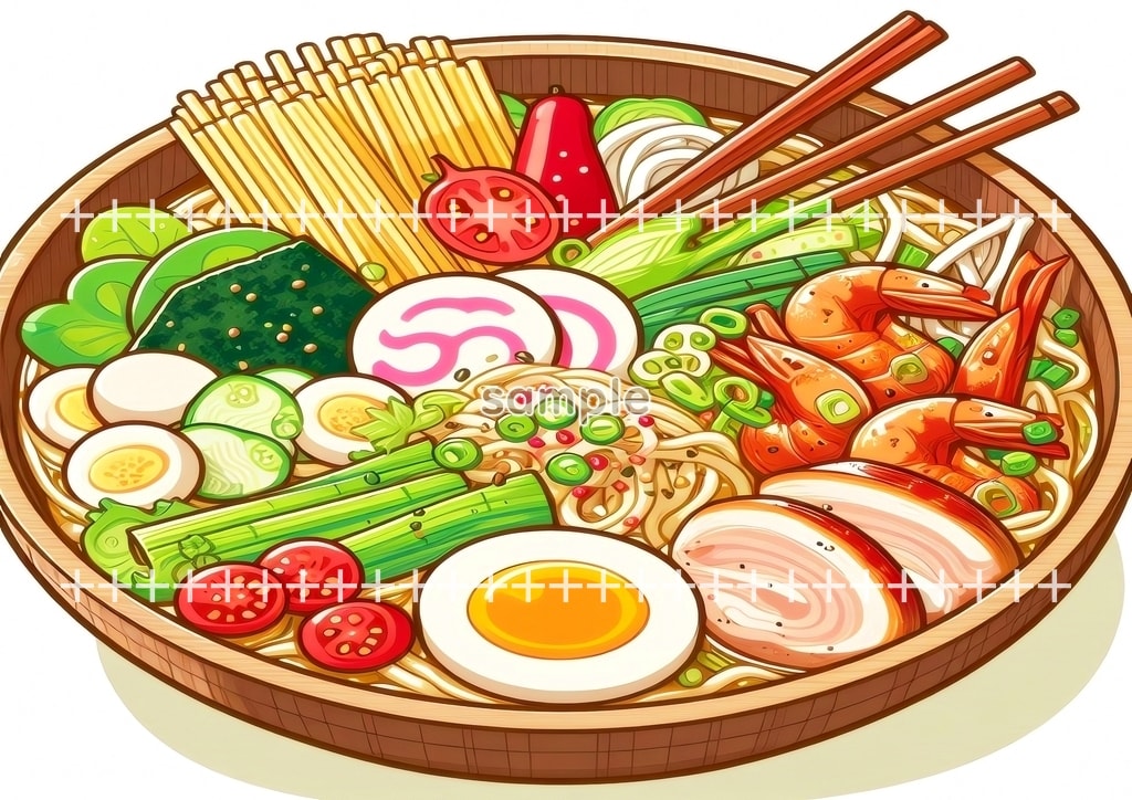 라멘 원본 그림 디지털 아트 저작권 무료 이미지 소재 40P Ramen_01