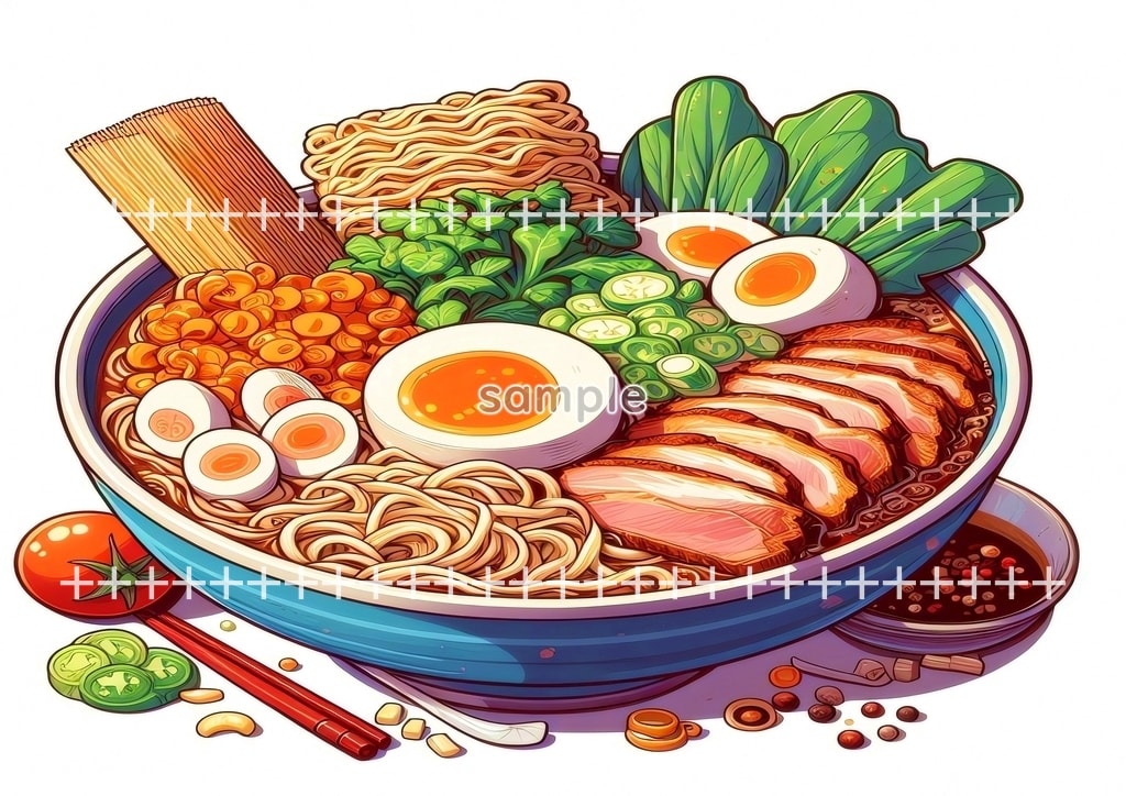 라멘 원본 그림 디지털 아트 저작권 무료 이미지 소재 40P Ramen_03