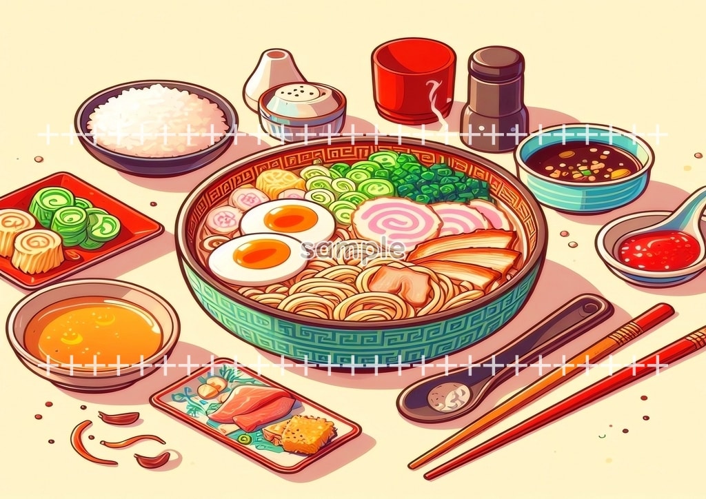 라멘 원본 그림 디지털 아트 저작권 무료 이미지 소재 40P Ramen_06