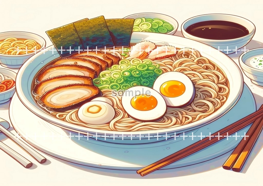 라멘 원본 그림 디지털 아트 저작권 무료 이미지 소재 40P Ramen_09