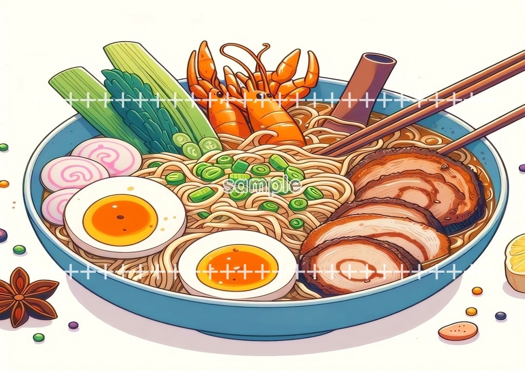 라멘 원본 그림 디지털 아트 저작권 무료 이미지 소재 40P Ramen_11