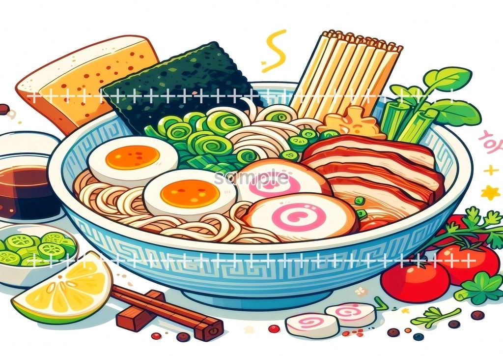 라멘 원본 그림 디지털 아트 저작권 무료 이미지 소재 40P Ramen_15