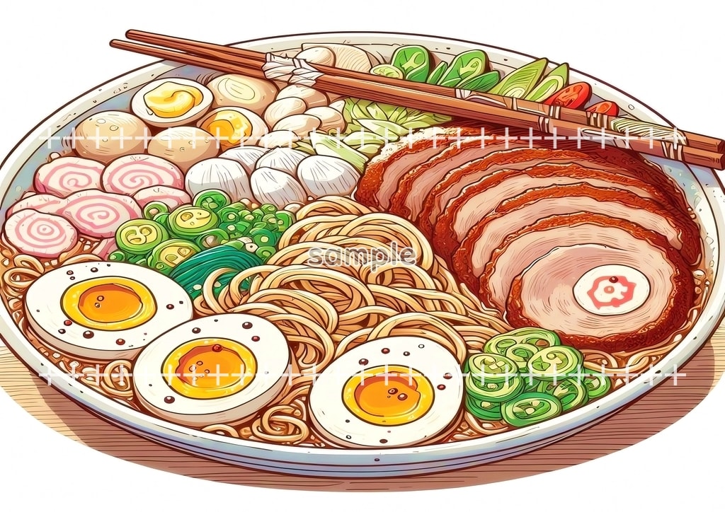 라멘 원본 그림 디지털 아트 저작권 무료 이미지 소재 40P Ramen_16