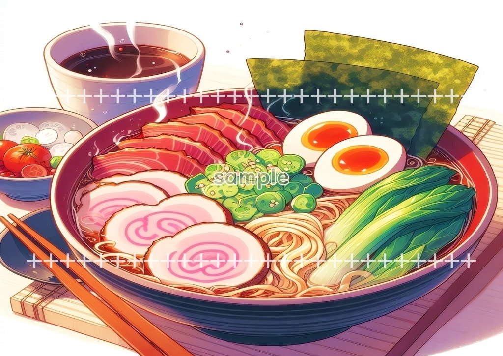 라멘 원본 그림 디지털 아트 저작권 무료 이미지 소재 40P Ramen_17