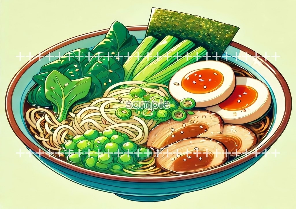 라멘 원본 그림 디지털 아트 저작권 무료 이미지 소재 40P Ramen_19