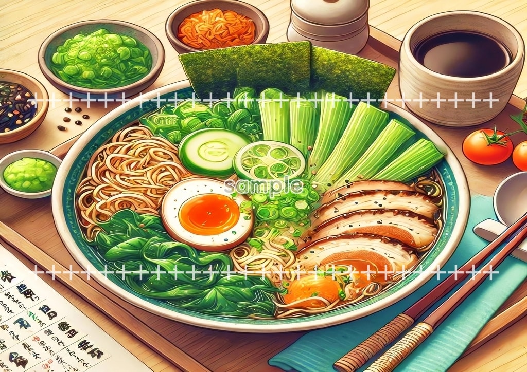 라멘 원본 그림 디지털 아트 저작권 무료 이미지 소재 40P Ramen_20