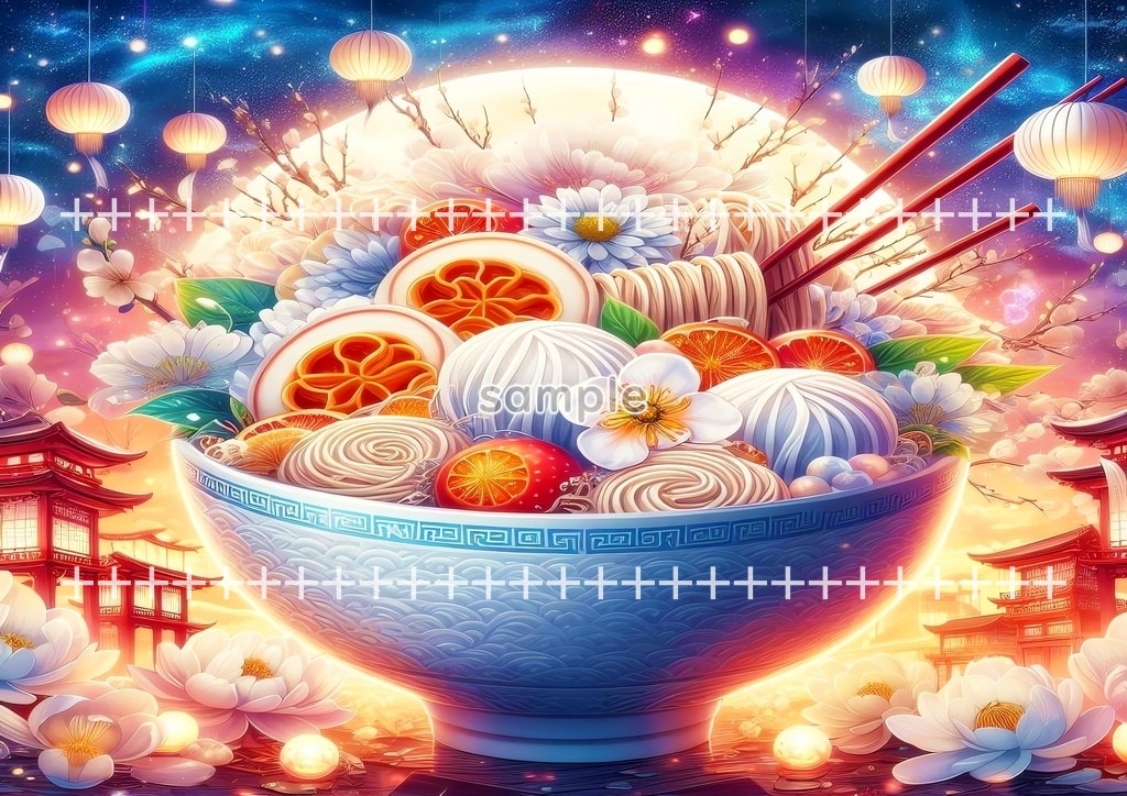 라멘 예술 02 원본 그림 디지털 아트 저작권 무료 이미지 소재 40P Ramen_art_02_34