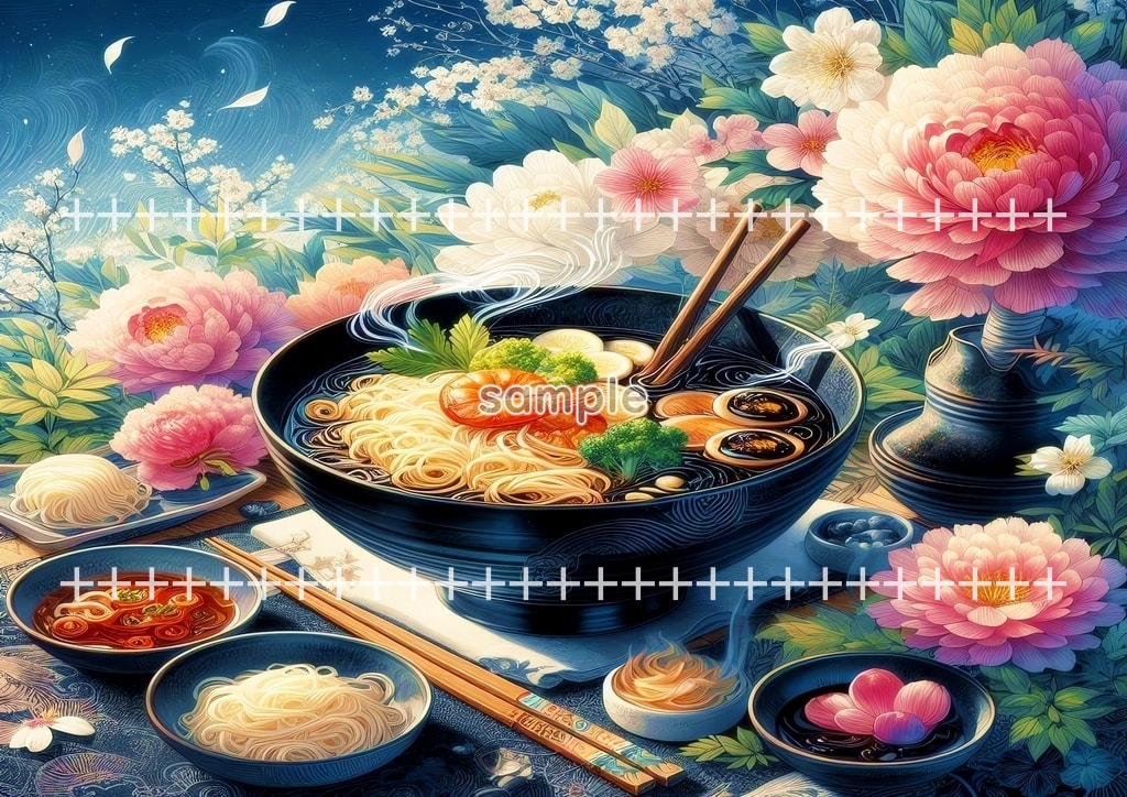 라멘 예술 02 원본 그림 디지털 아트 저작권 무료 이미지 소재 40P Ramen_art_02_39