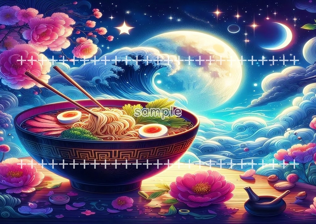 라멘 예술 02 원본 그림 디지털 아트 저작권 무료 이미지 소재 40P Ramen_art_02_40