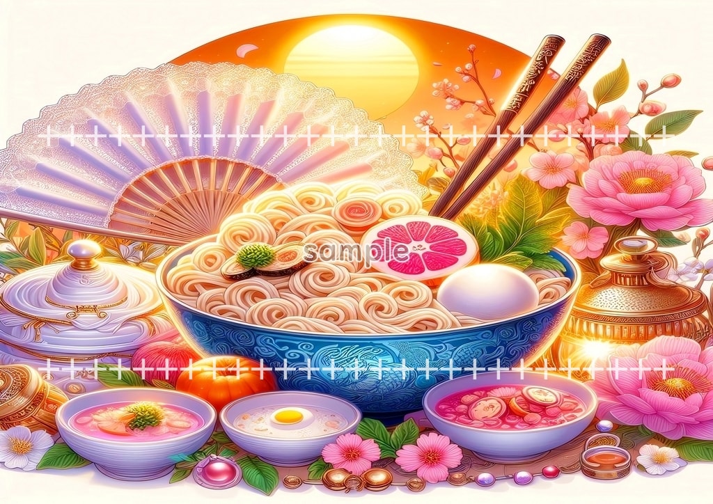 라멘 예술 02 원본 그림 디지털 아트 저작권 무료 이미지 소재 40P Ramen_art_02_41