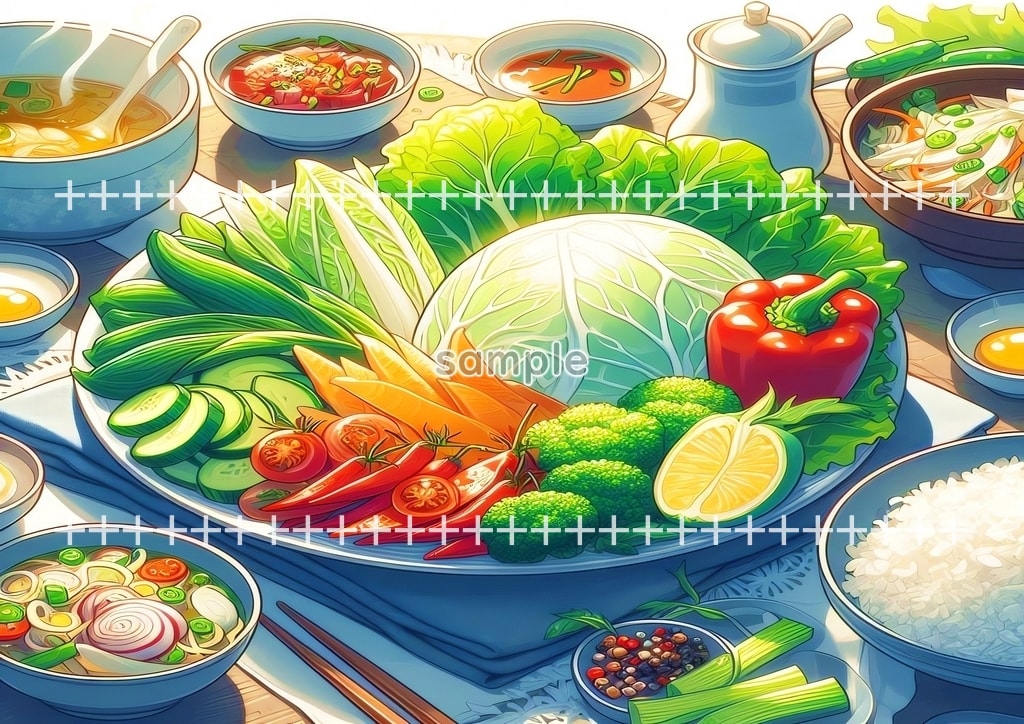 샐러드 원본 그림 디지털 아트 저작권 무료 이미지 소재 48P Salad_14