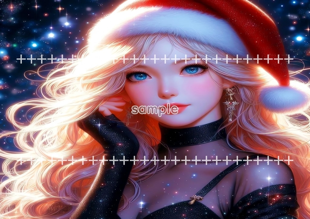 산타클로스 미소녀 02 원본 그림 디지털 아트 저작권 무료 이미지 소재 40P Santa_girl_02_31