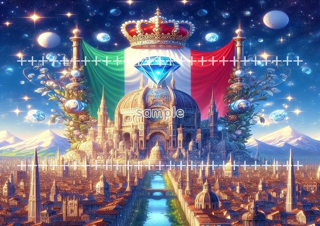 World flag scenery Europe Original picture image material copyright free 102P World_flag_scenery_Europe_Southern_Europe_Italy_02