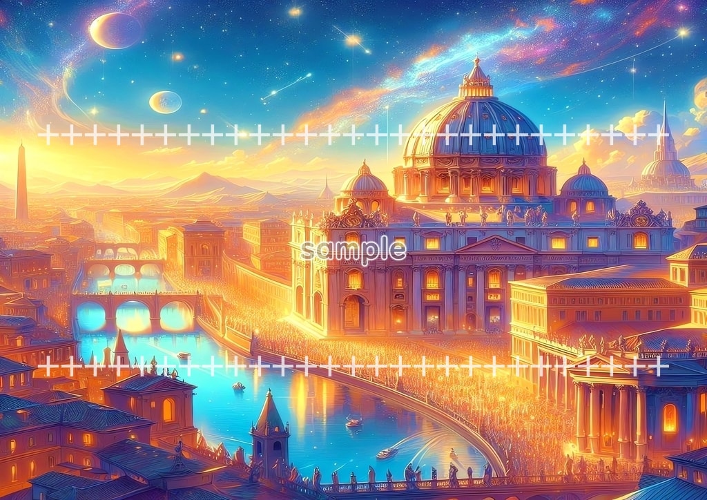 World flag scenery Europe Original picture image material copyright free 102P World_flag_scenery_Europe_Southern_Europe_Vatican_City