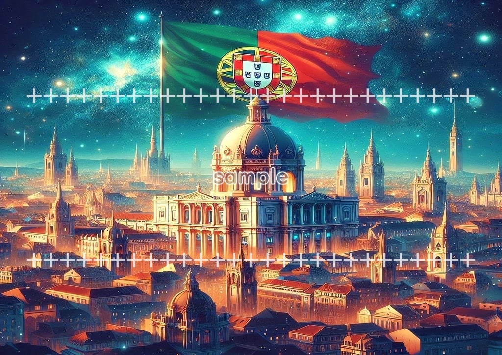 World flag scenery Europe Original picture image material copyright free 102P World_flag_scenery_Europe_Southern_Europe_Portugal