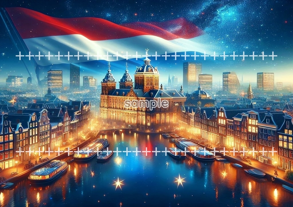 World flag scenery Europe Original picture image material copyright free 102P World_flag_scenery_Europe_Western_Europe_Netherlands_01