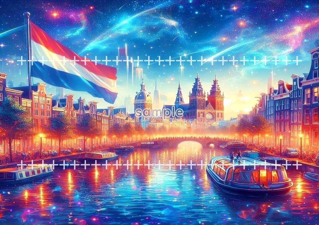 World flag scenery Europe Original picture image material copyright free 102P World_flag_scenery_Europe_Western_Europe_Netherlands_02