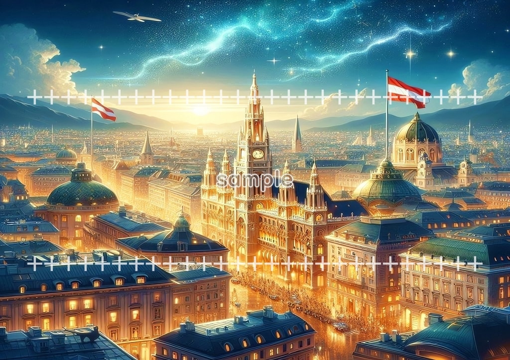 World flag scenery Europe Original picture image material copyright free 102P World_flag_scenery_Europe_Western_Europe_Austria