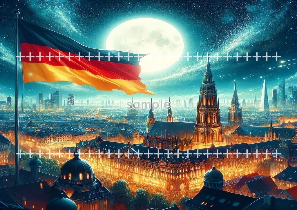 World flag scenery Europe Original picture image material copyright free 102P World_flag_scenery_Europe_Western_Europe_Germany_02