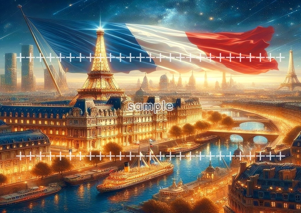 World flag scenery Europe Original picture image material copyright free 102P World_flag_scenery_Europe_Western_Europe_France_01