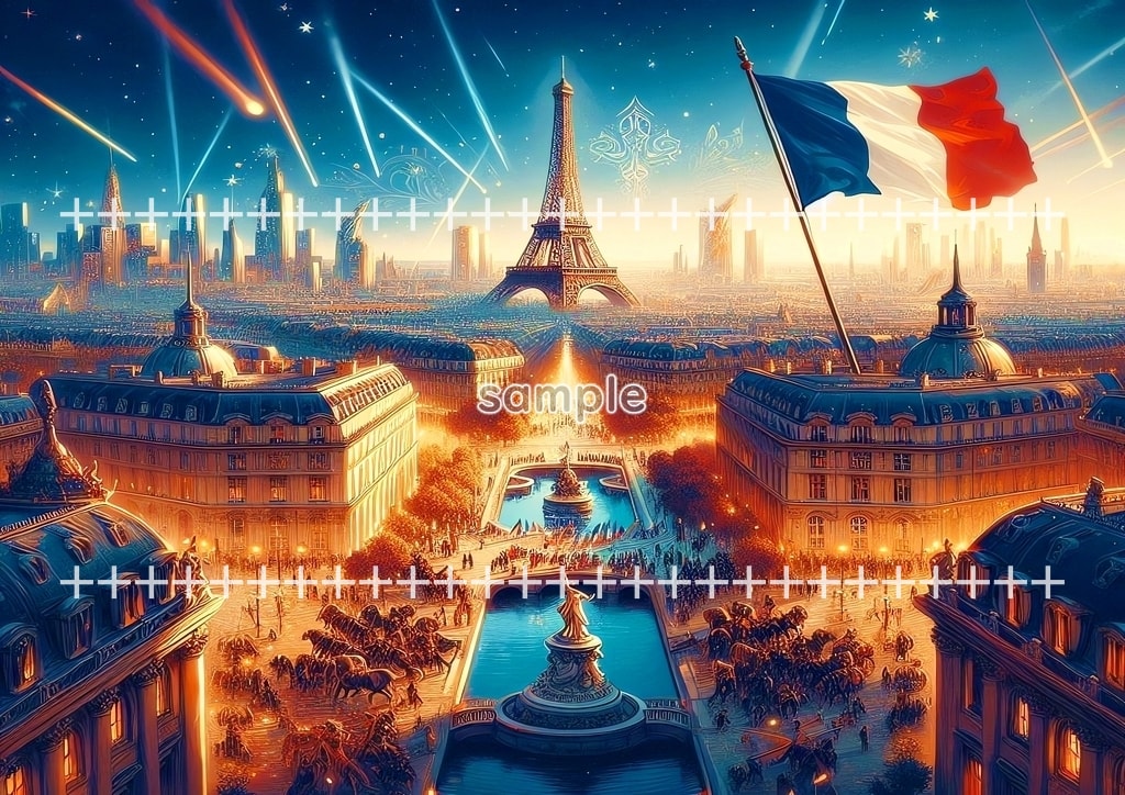 World flag scenery Europe Original picture image material copyright free 102P World_flag_scenery_Europe_Western_Europe_France_02