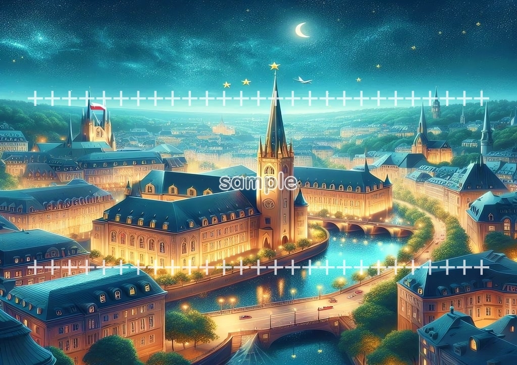 World flag scenery Europe Original picture image material copyright free 102P World_flag_scenery_Europe_Western_Europe_Luxembourg