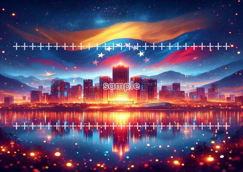 World flag scenery South America Original picture image material copyright free 86P World_flag_scenery_South_America_Venezuela_01