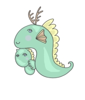 Clip art クリップアート Dragon ドラゴン 100
