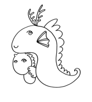 Clip art クリップアート Dragon ドラゴン 62