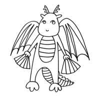 Clip art クリップアート Dragon ドラゴン 64