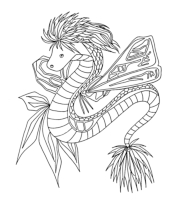 Clip art クリップアート Dragon ドラゴン 68