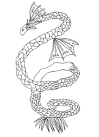 Clip art クリップアート Dragon ドラゴン 70