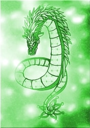 Dragon ドラゴン Green yellow 緑色黄色 16