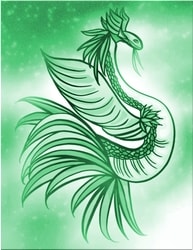 Dragon ドラゴン Green yellow 緑色黄色 32