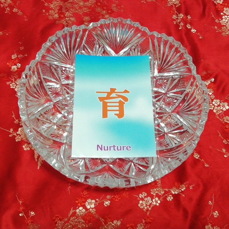 育 nurture Kanji good luck charm amulet art glossy