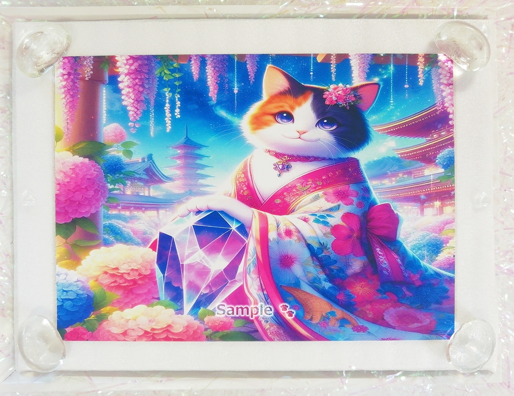 Cat Empire 24 2L Kimono calico cat painting original art