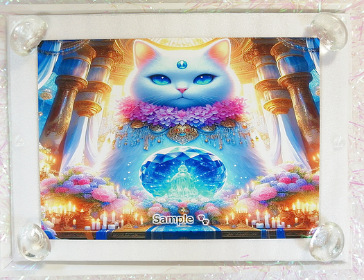 Art hand Auction 猫帝国 151 2L 神白猫绘画原创艺术