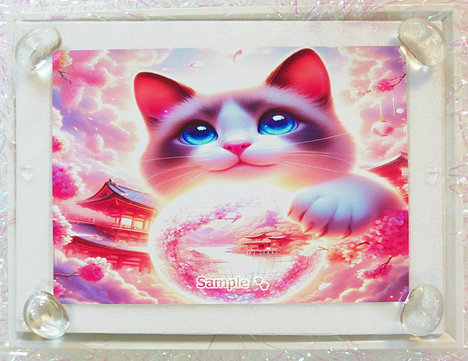 Art hand Auction 猫帝国 158 2L 神社暹罗猫绘画原创艺术