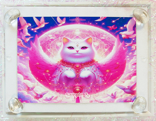 Art hand Auction 猫帝国 17 2L 神白猫绘画原创艺术